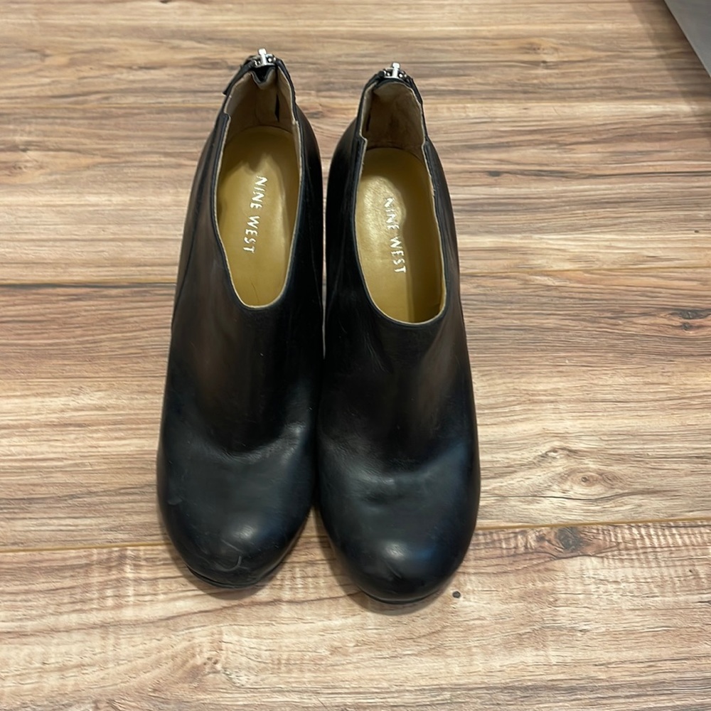 Nine West ankle wedge booties, size 8.5.